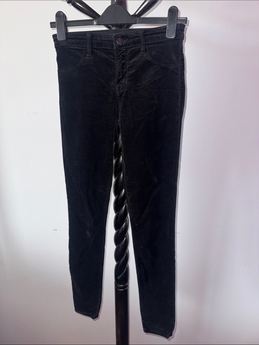 J Brand Black Velvet- Like Pants 7.1M